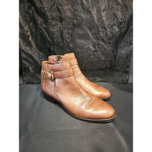 KARL LAGERFELD PARIS Men's Brown Leather Ankle Boots Size 8